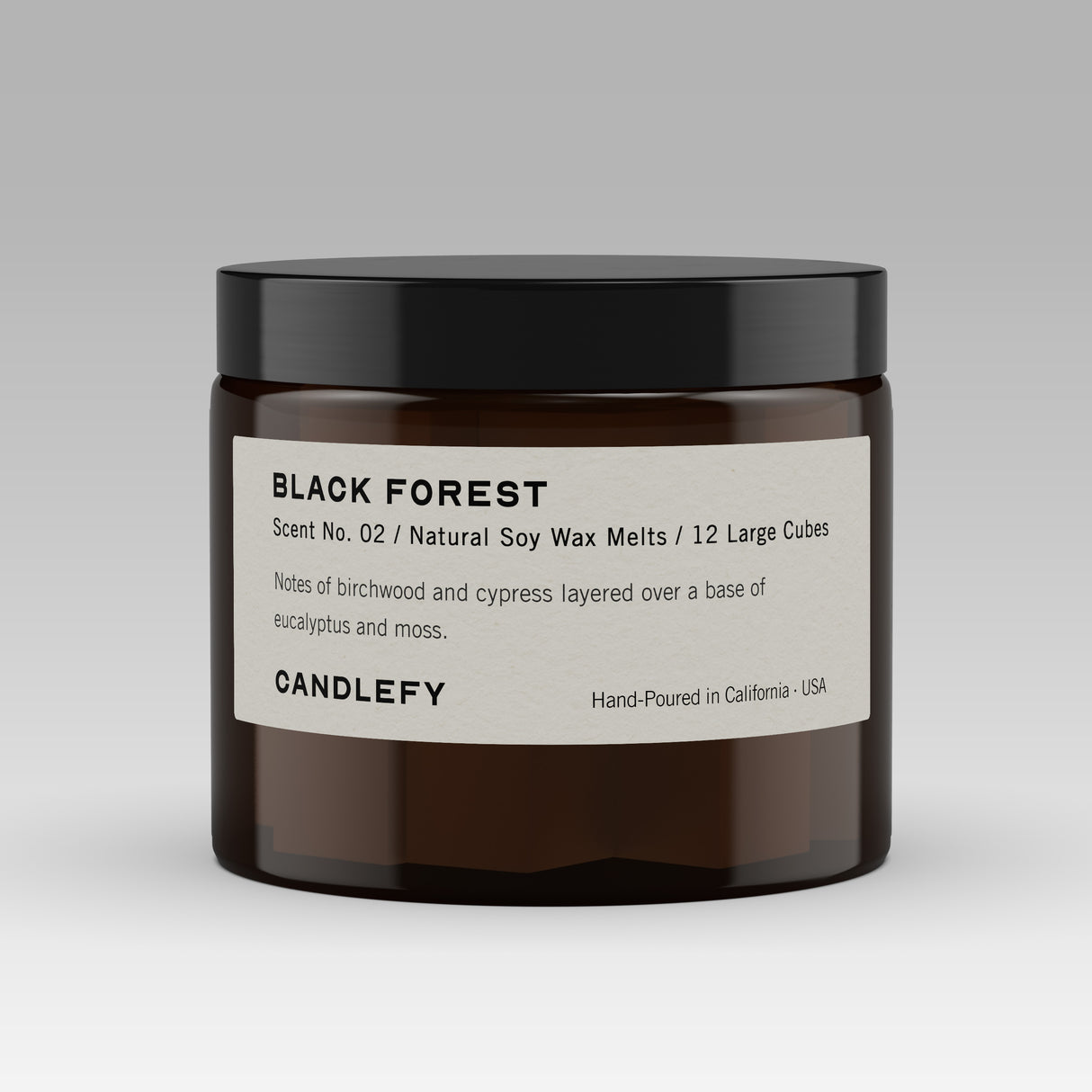 Black Forest Wax Melts · Hand-Poured Soy Wax · 12 Strongly Scented Cubes