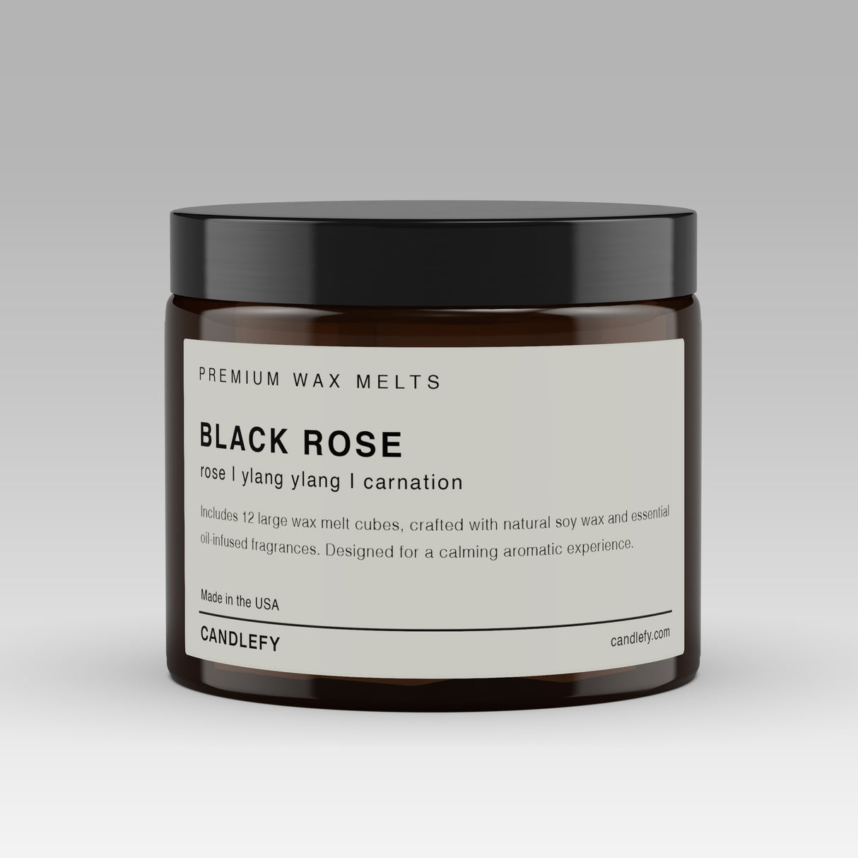 Black Rose Soy Wax Melts | 12 Cube Set | Strong 15% Fragrance Load | Flameless Home Scent