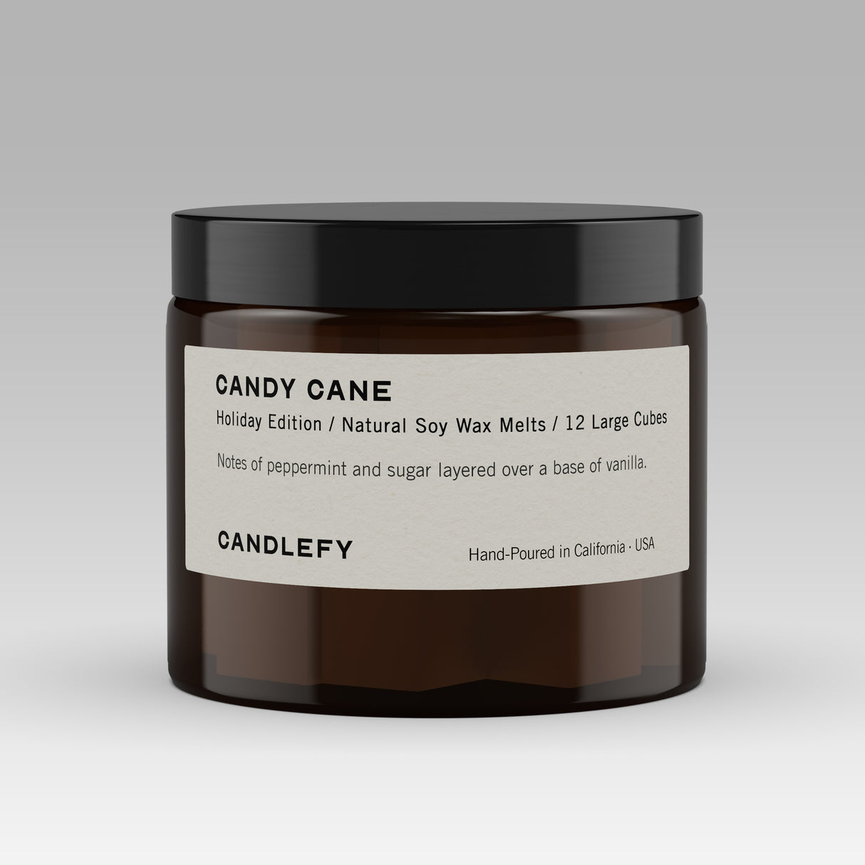 Candy Cane Wax Melts · Hand-Poured Soy Wax · 12 Strongly Scented Cubes