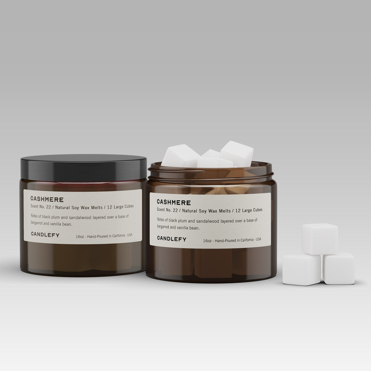 Cashmere Wax Melts · Hand-Poured Soy Wax · 12 Strongly Scented Cubes