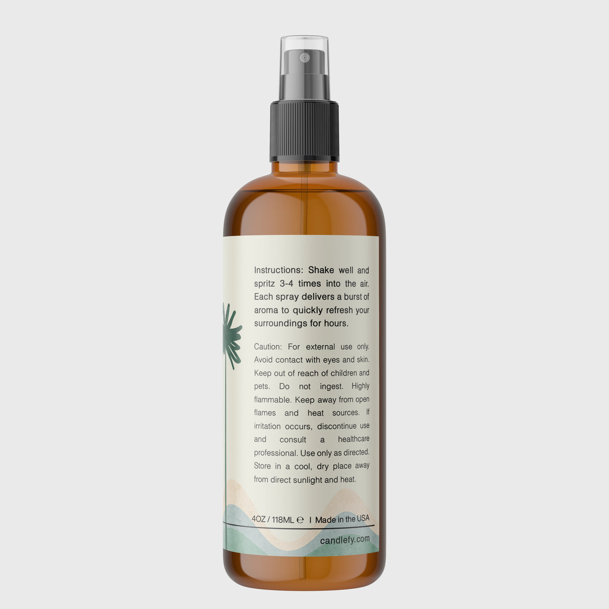 Maui Room Spray | 4oz Amber Bottle with 700+ Pumps | Long-Lasting Home Fragrance Mist