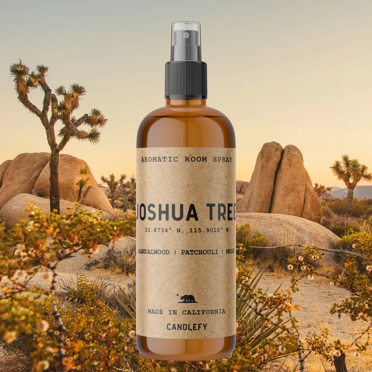 Joshua Tree Room Spray | 4oz Amber Bottle with 700+ Pumps | Long-Lasting Home Fragrance Mist
