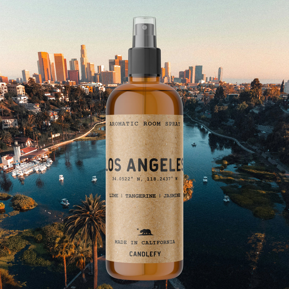 Los Angeles Room Spray | 4oz Amber Bottle with 700+ Pumps | Long-Lasting Home Fragrance Mist