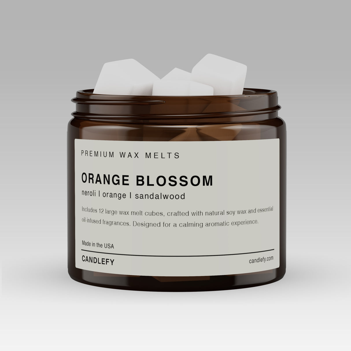 Orange Blossom Soy Wax Melts | 12 Cube Set | Strong 15% Fragrance Load | Flameless Home Scent