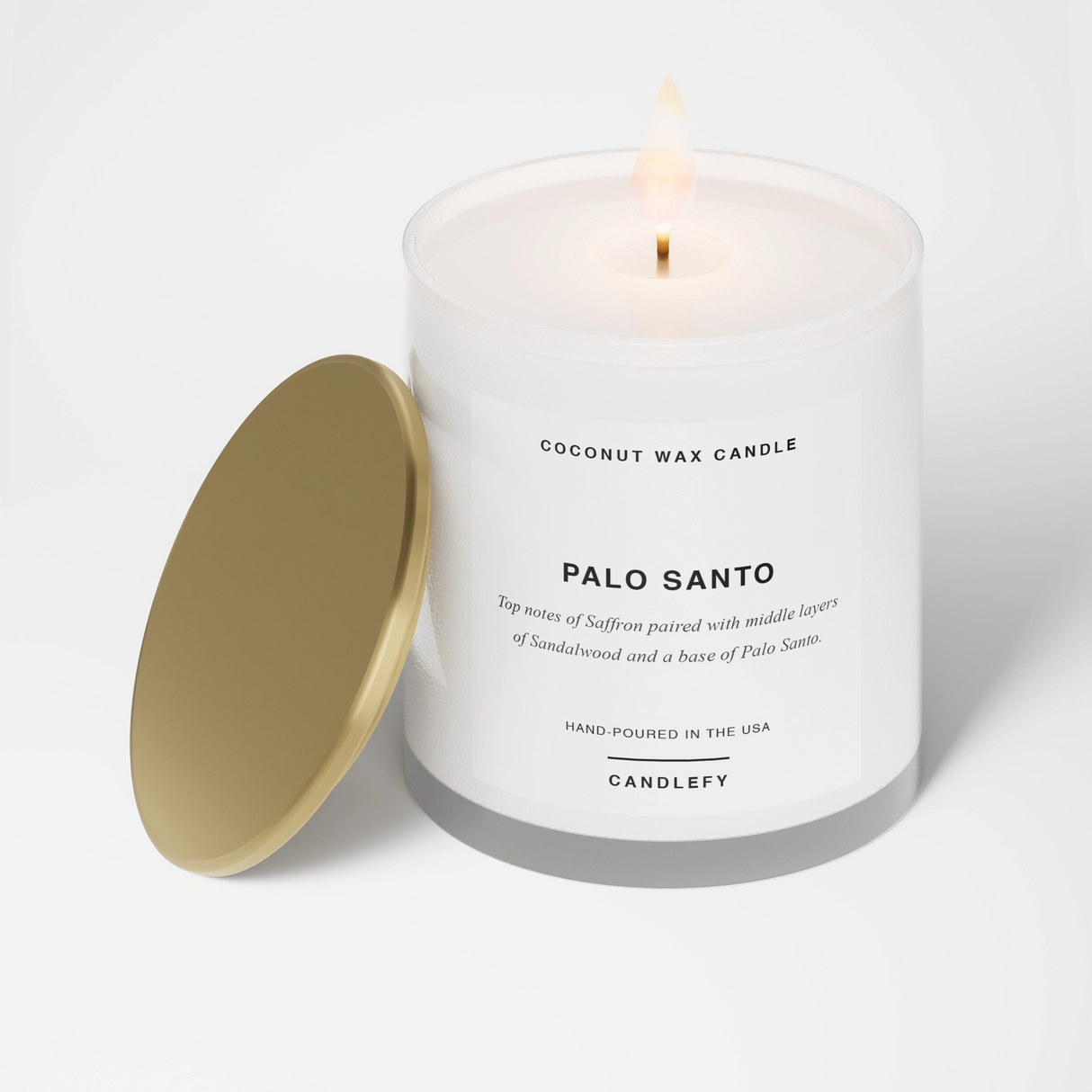 Palo Santo Candle · White Tumbler · Coconut Wax · 10oz