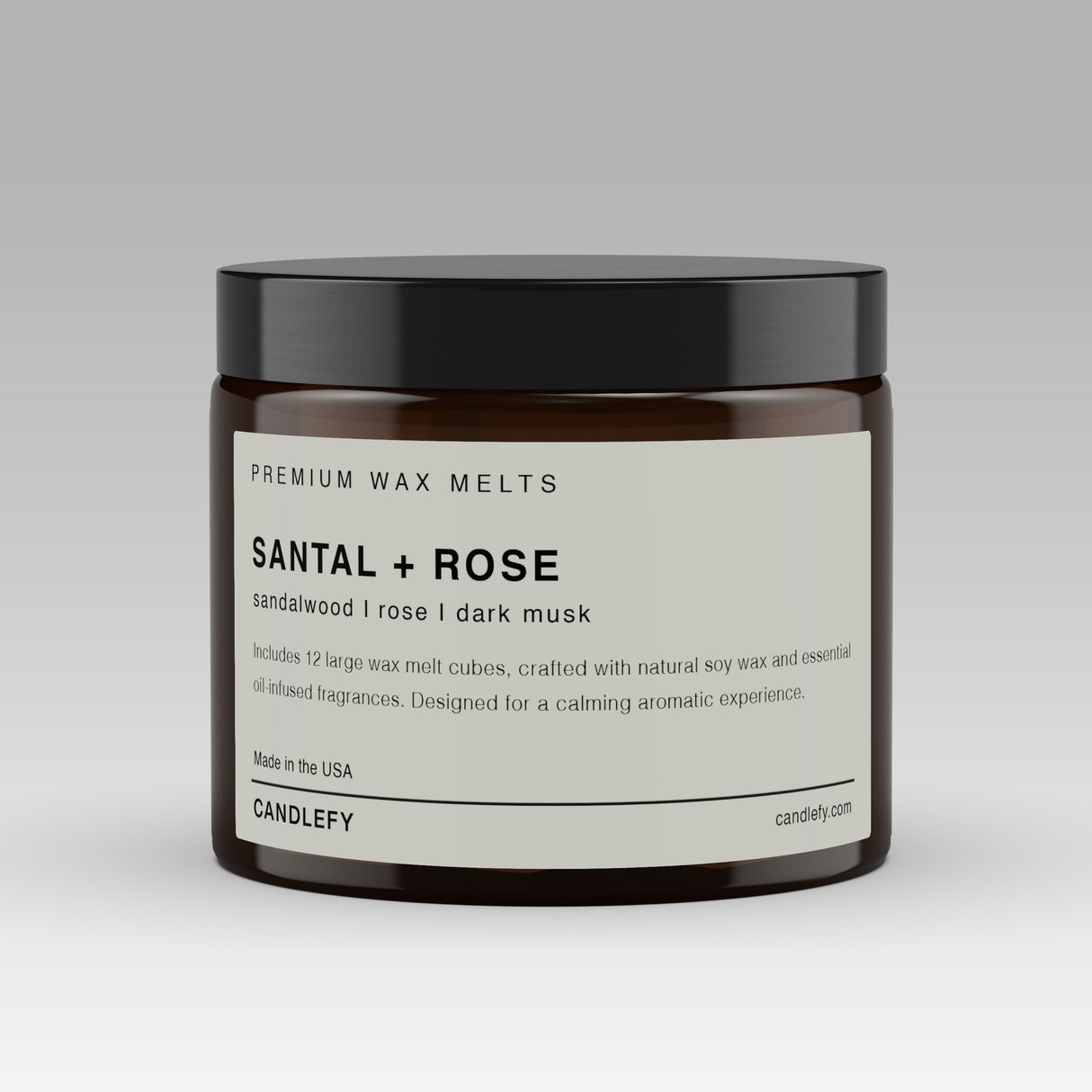 Santal + Rose Soy Wax Melts | 12 Cube Set | Strong 15% Fragrance Load | Flameless Home Scent