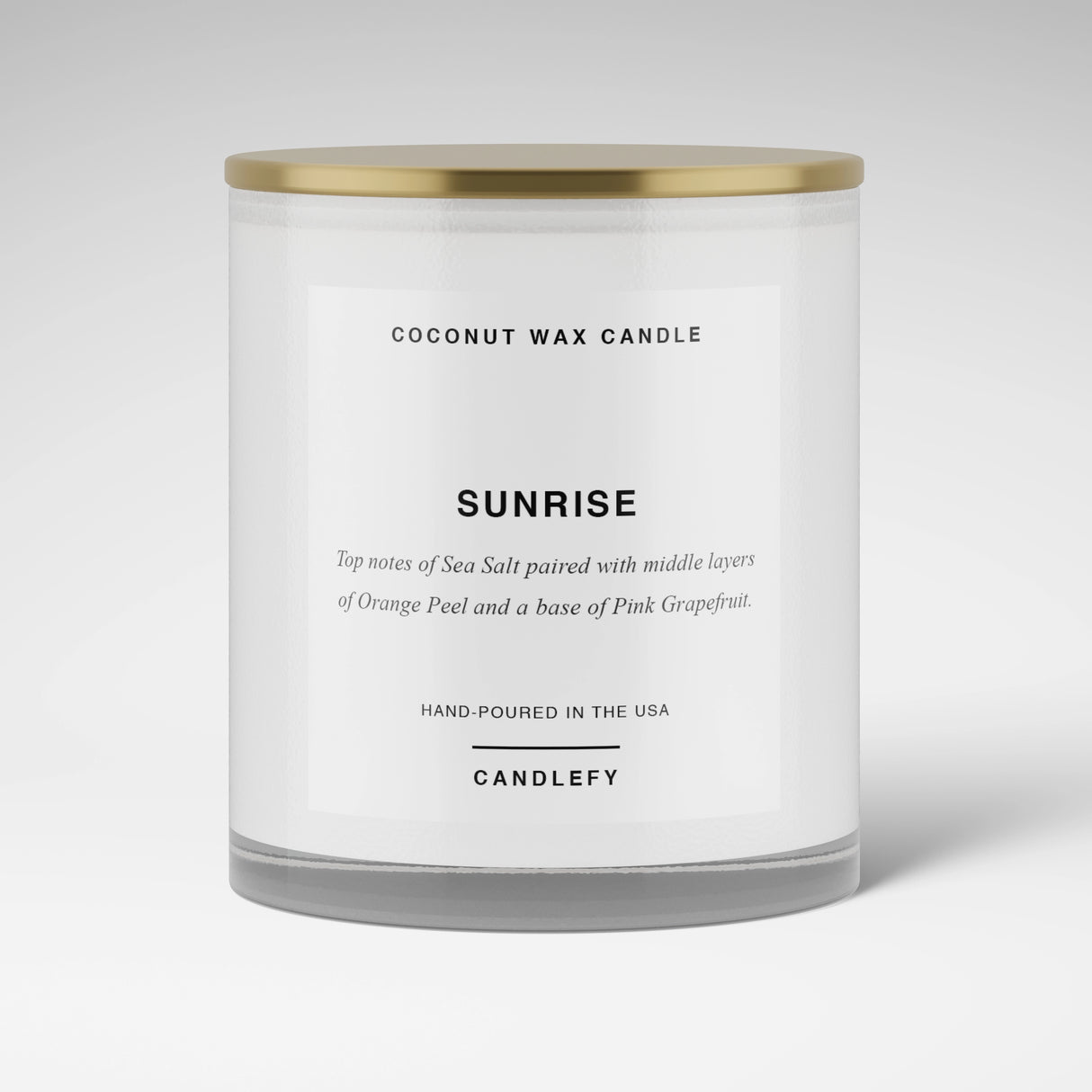 Sunrise Candle · White Tumbler · Coconut Wax · 10oz