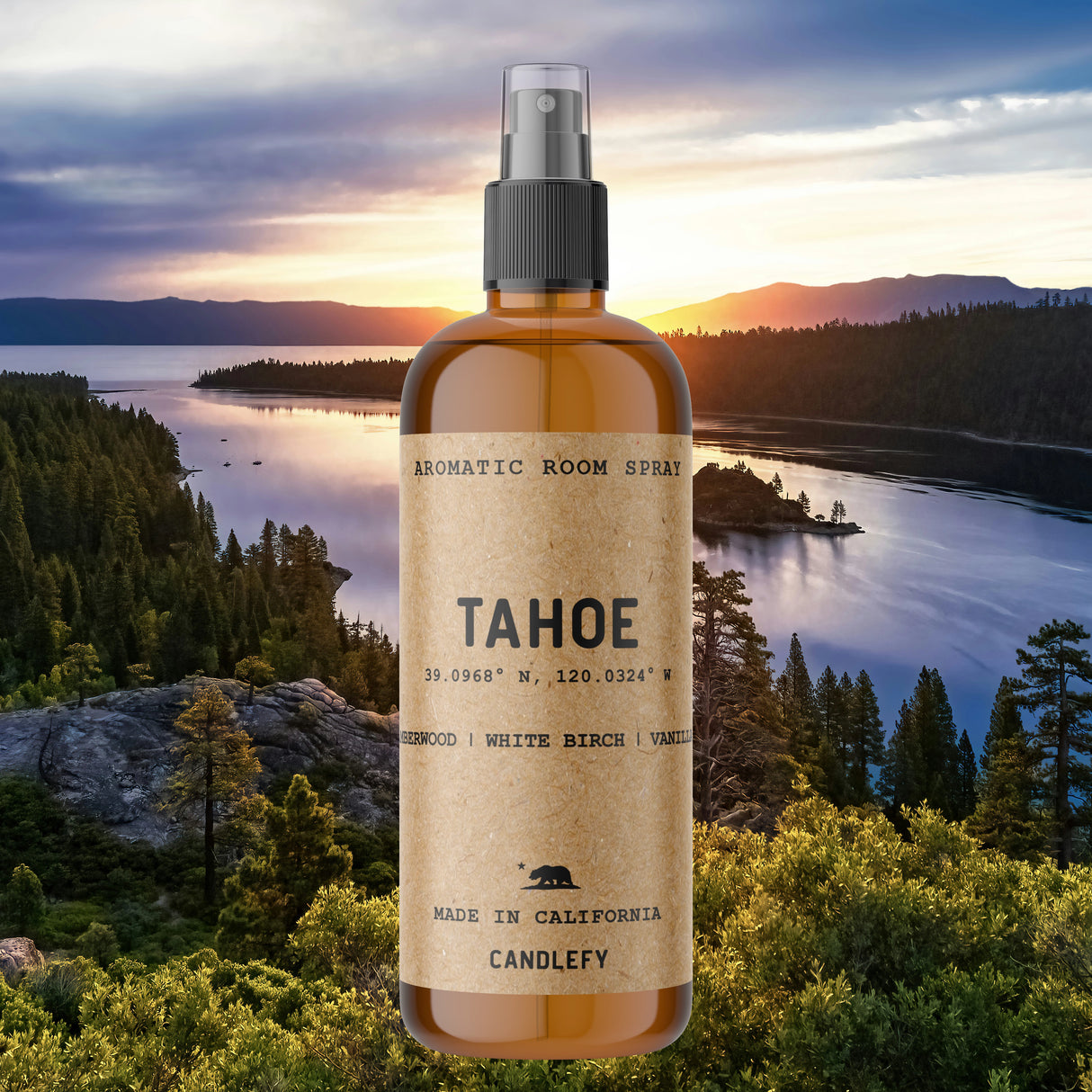 Tahoe Room Spray | 4oz Amber Bottle with 700+ Pumps | Long-Lasting Home Fragrance Mist