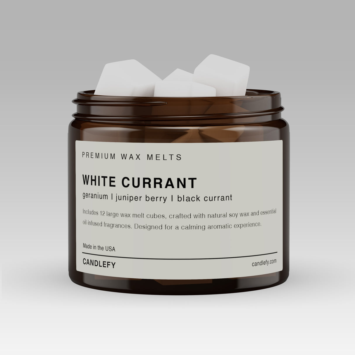 White Currant Soy Wax Melts | 12 Cube Set | Strong 15% Fragrance Load | Flameless Home Scent