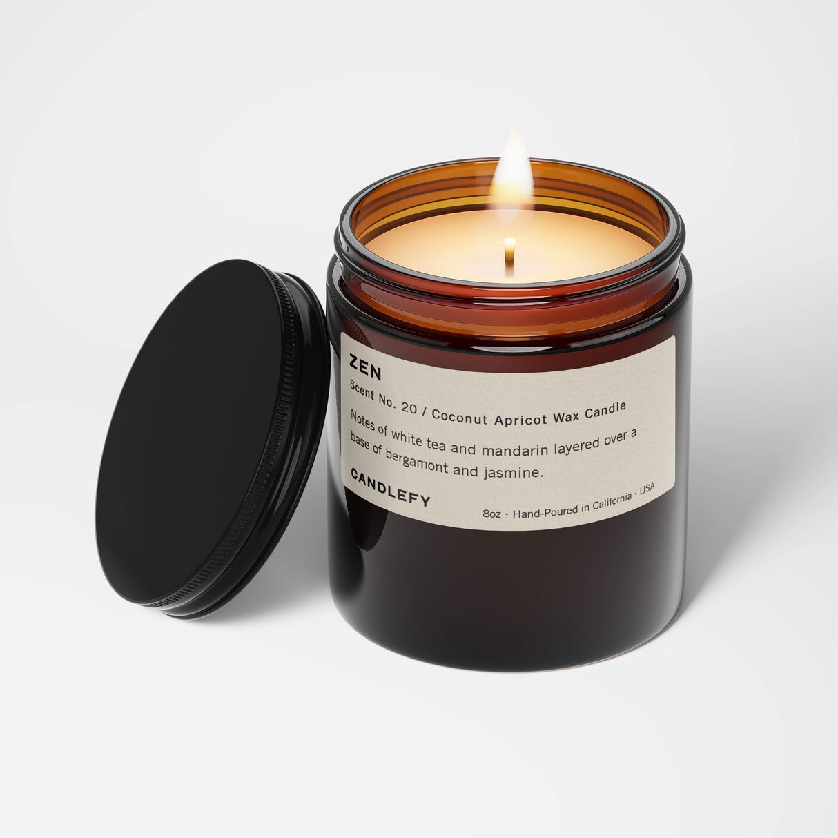 ZenScentedCandle8ozAmberGlassCoconutWaxView1