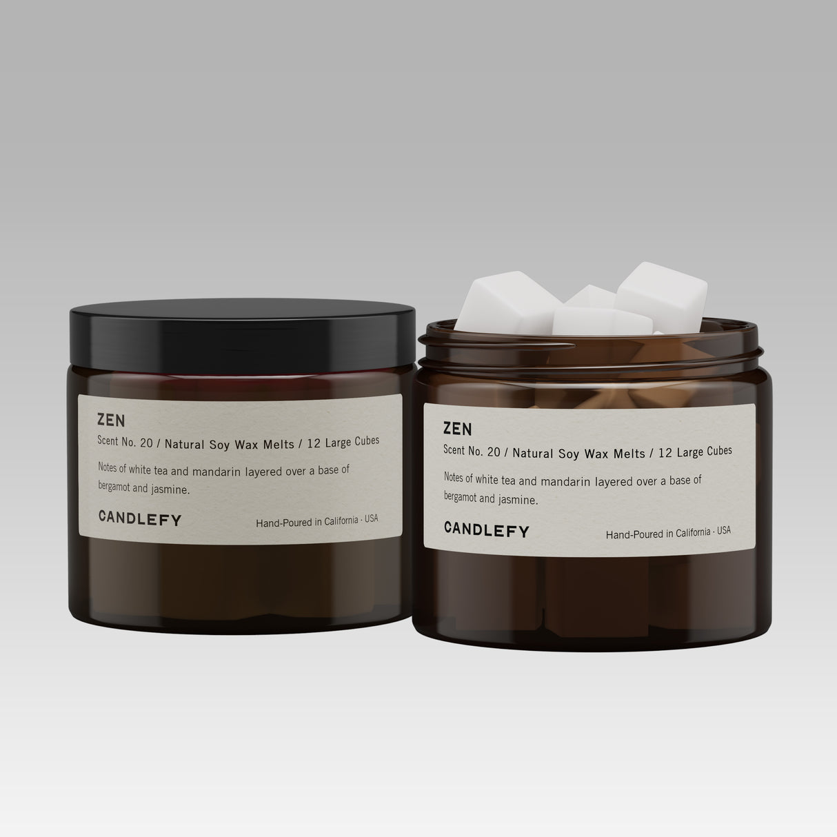 Zen Wax Melts · Hand-Poured Soy Wax · 12 Strongly Scented Cubes