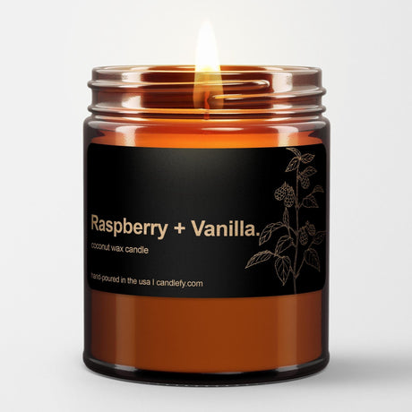 Botanical Spa Candle: Raspberry Vanilla - Candlefy
