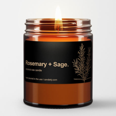 Botanical Spa Candle: Rosemary + Sage - Candlefy