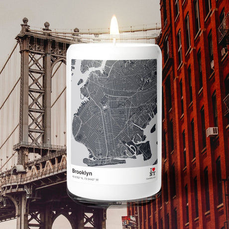 Brooklyn, New York City Map Scented Candle - Candlefy