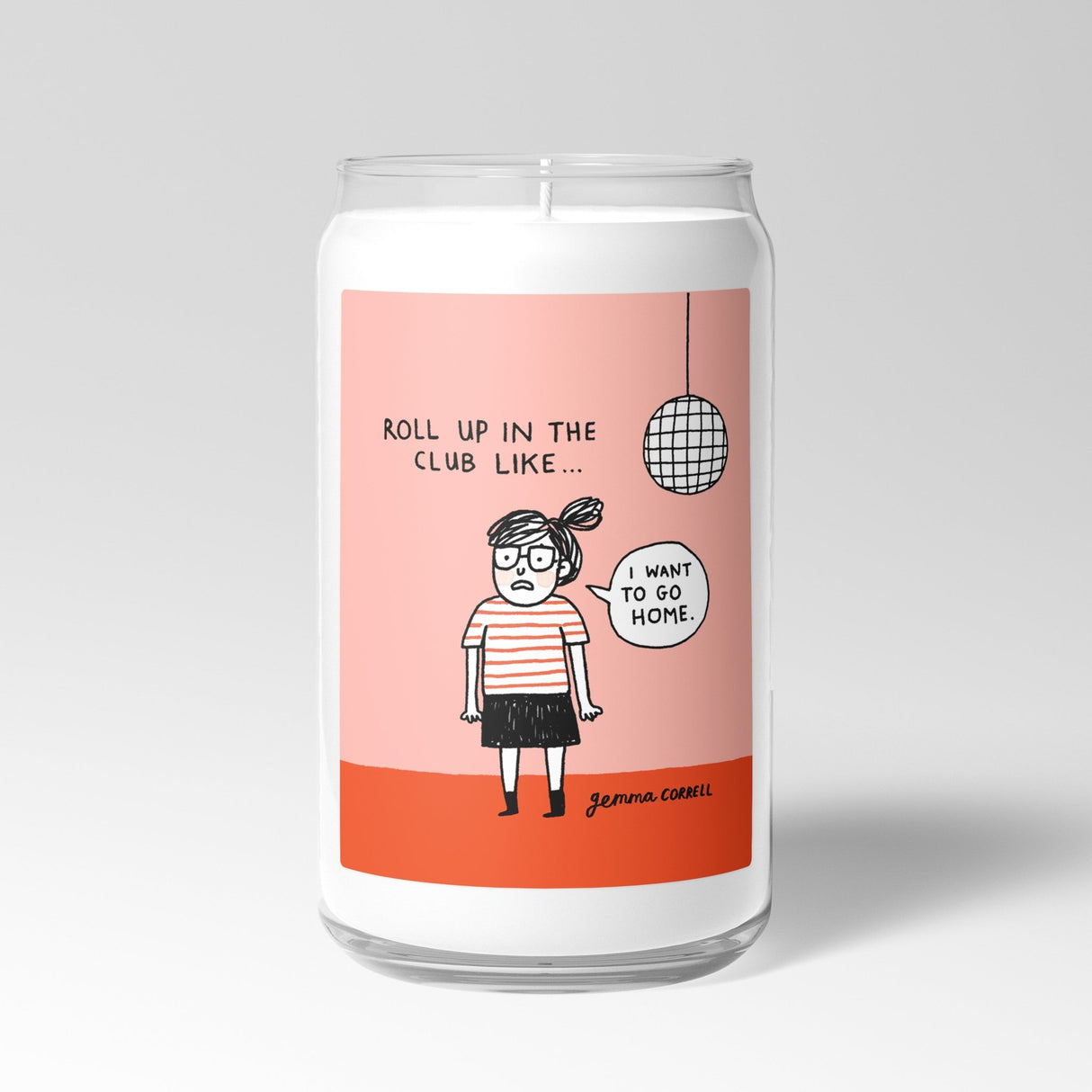 Gemma Correll Scented Candle in Mason Jar: Da Club - Candlefy