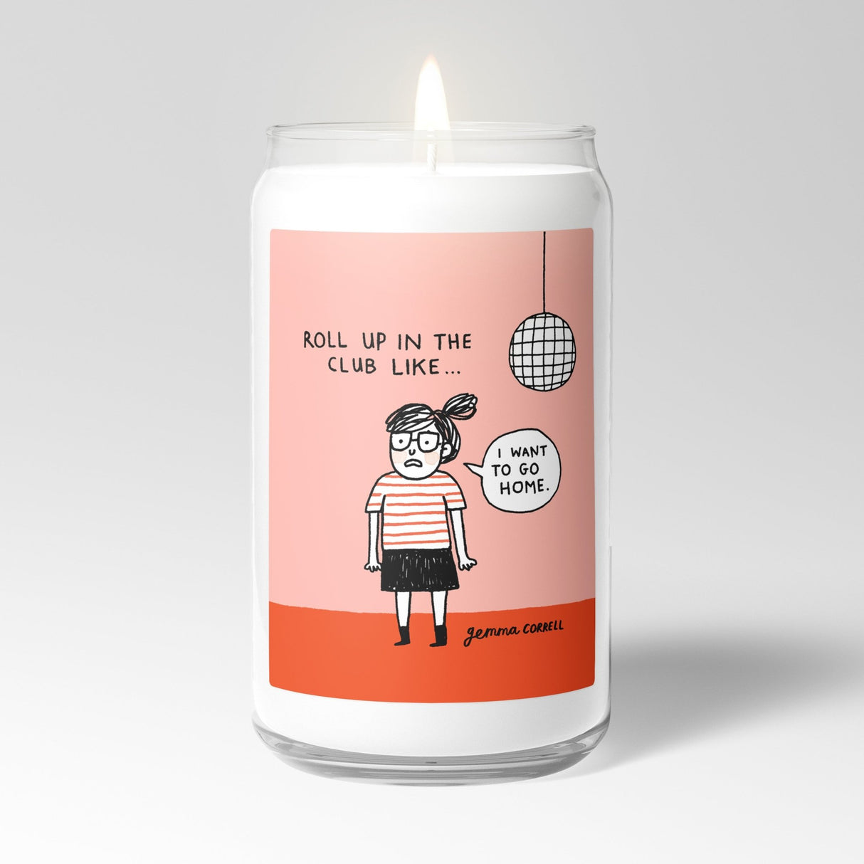 Gemma Correll Scented Candle in Mason Jar: Da Club - Candlefy