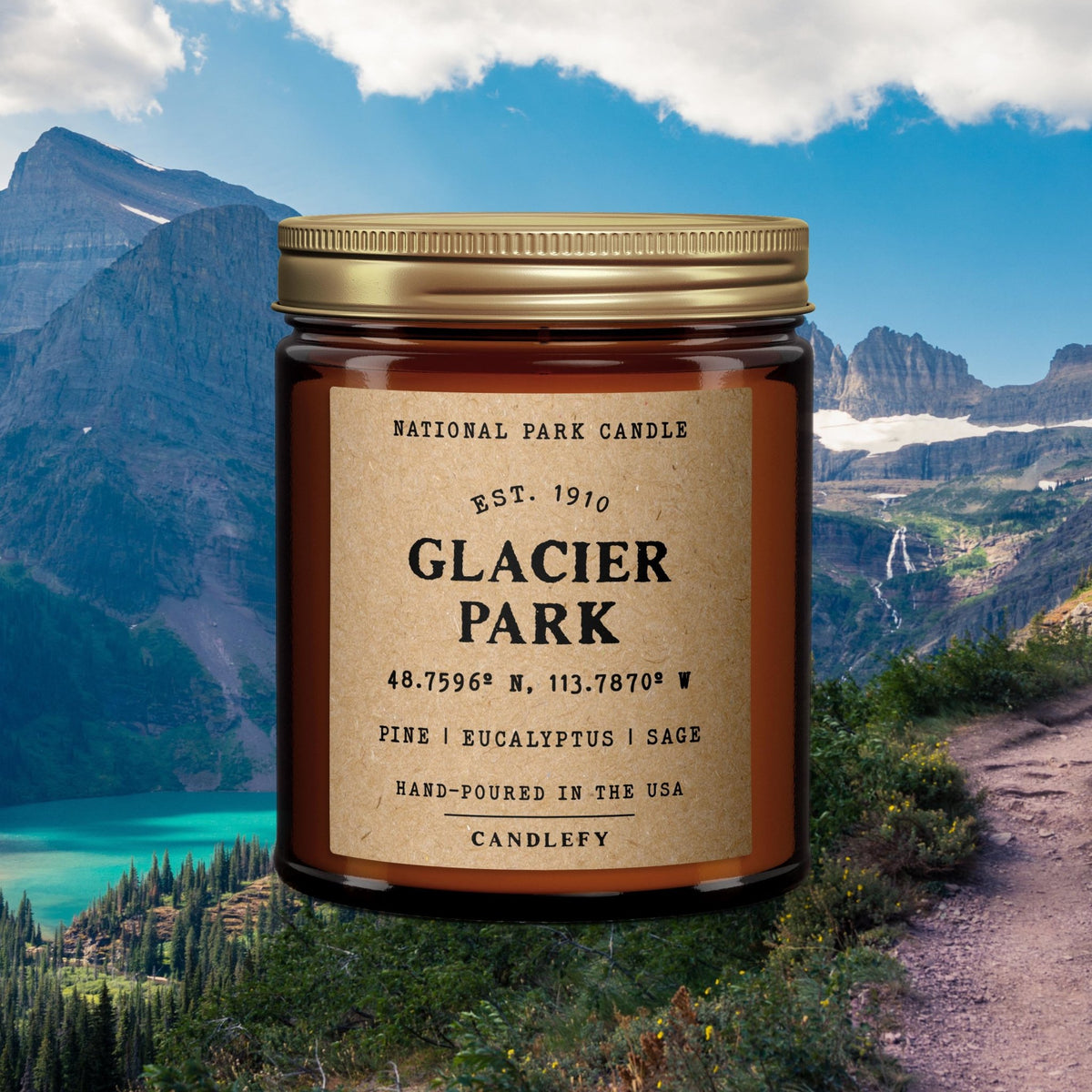 Glacier National Park Candles I Natural Wax Candles I Candlefy