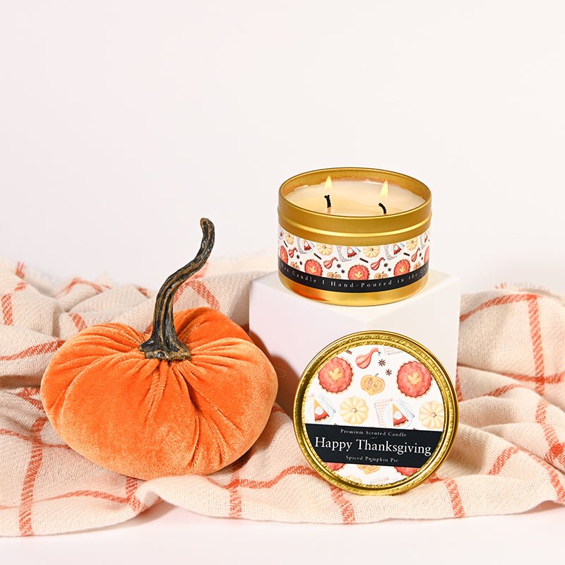 Happy Thanksgiving Holiday Candle (Pumpkin Pie) - Candlefy