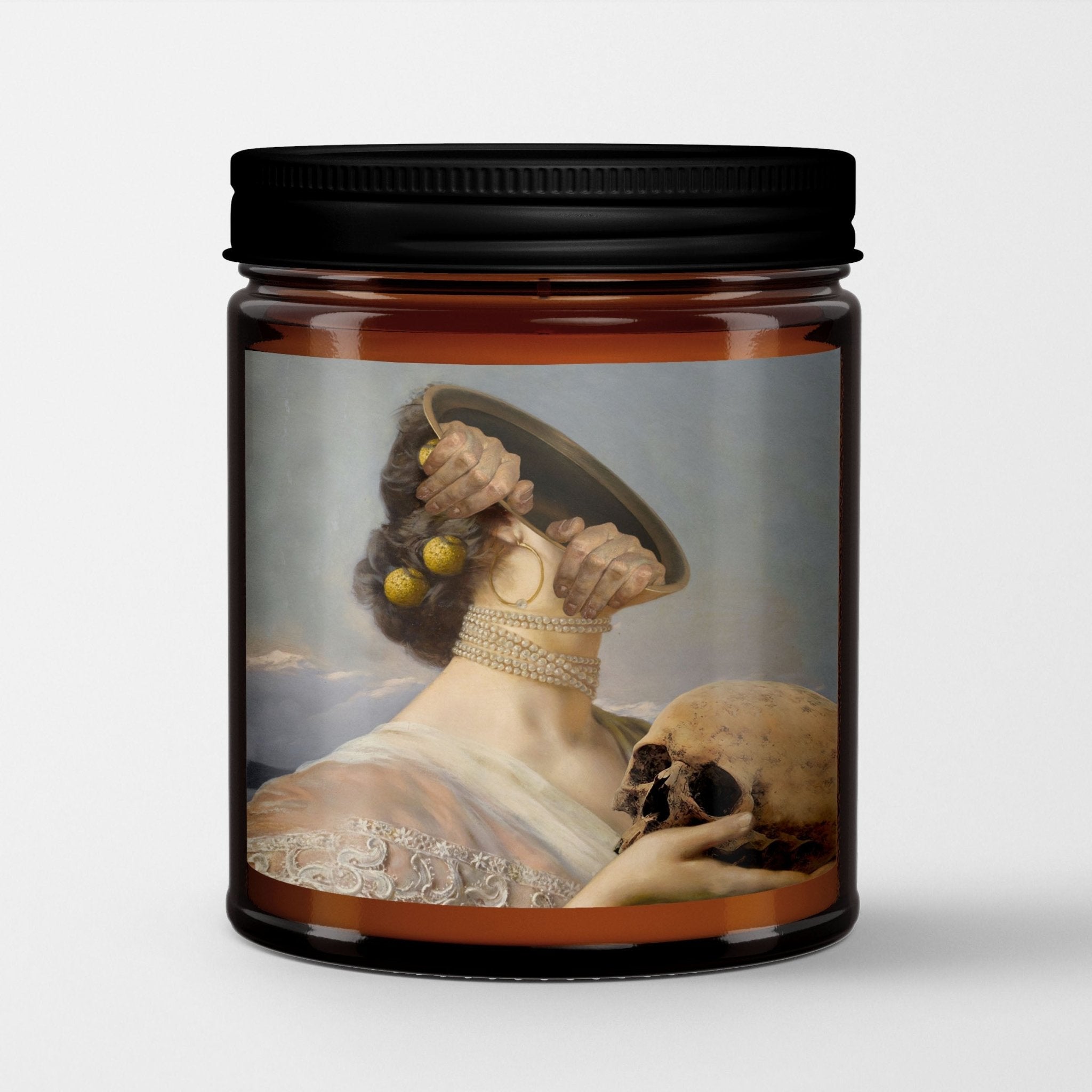 Welder Wings Scented Candle in Amber Glass Jar: Philosophy in Critical Days - Candlefy
