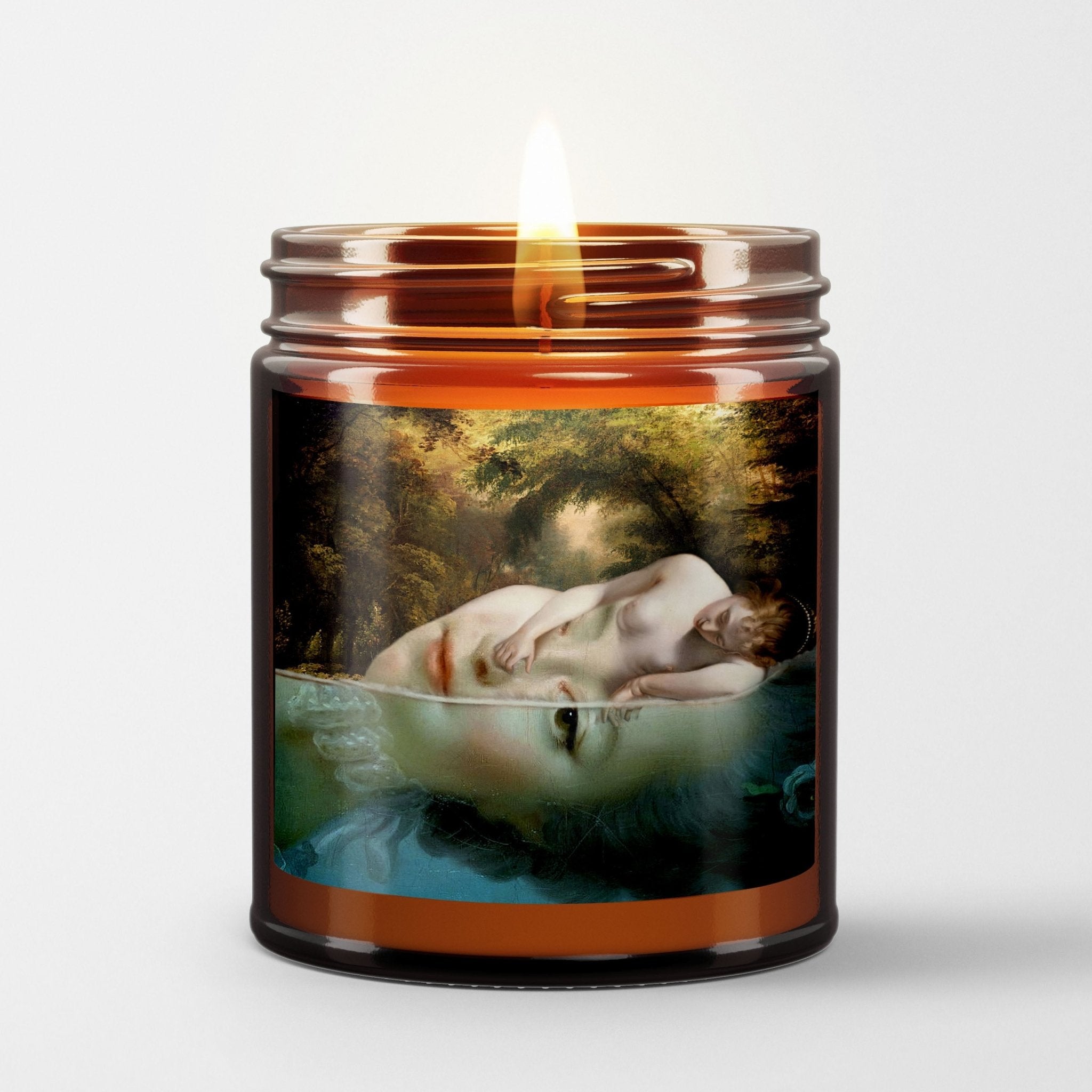 Welder Wings Scented Candle in Amber Glass Jar: Physics of Sadness - Candlefy