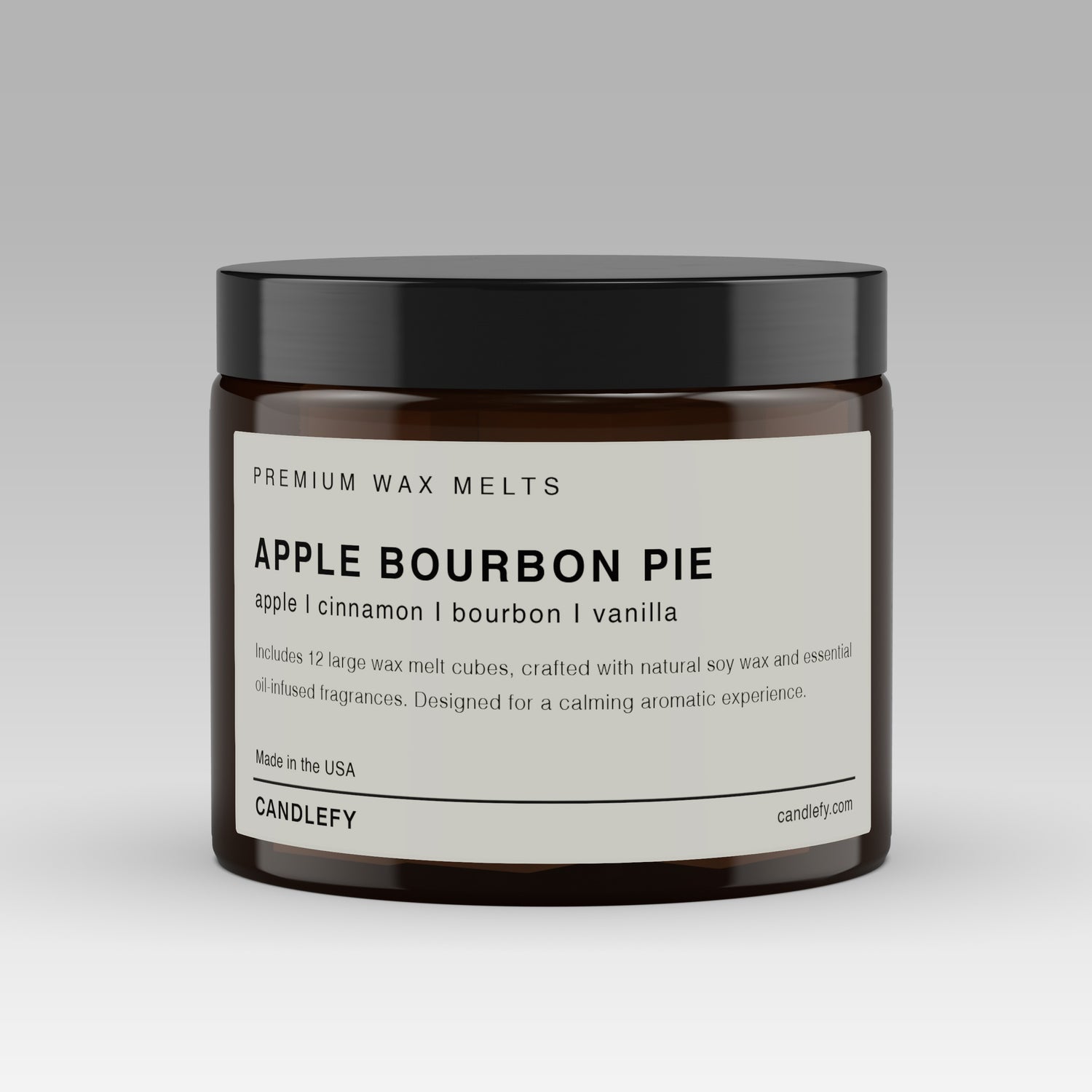 Apple Bourbon Pie Soy Wax Melts | 12 Cube Set | Strong 15% Fragrance Load | Flameless Home Scent