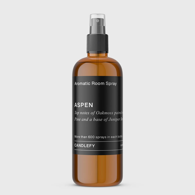 Aspen Room Spray | 4oz Amber Glass Bottle with 600+ Pumps | Long-Lasting Home Fragrance Mist