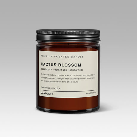 Cactus Blossom Scented Candle: Hand-Poured in the USA with Natural Coconut Wax
