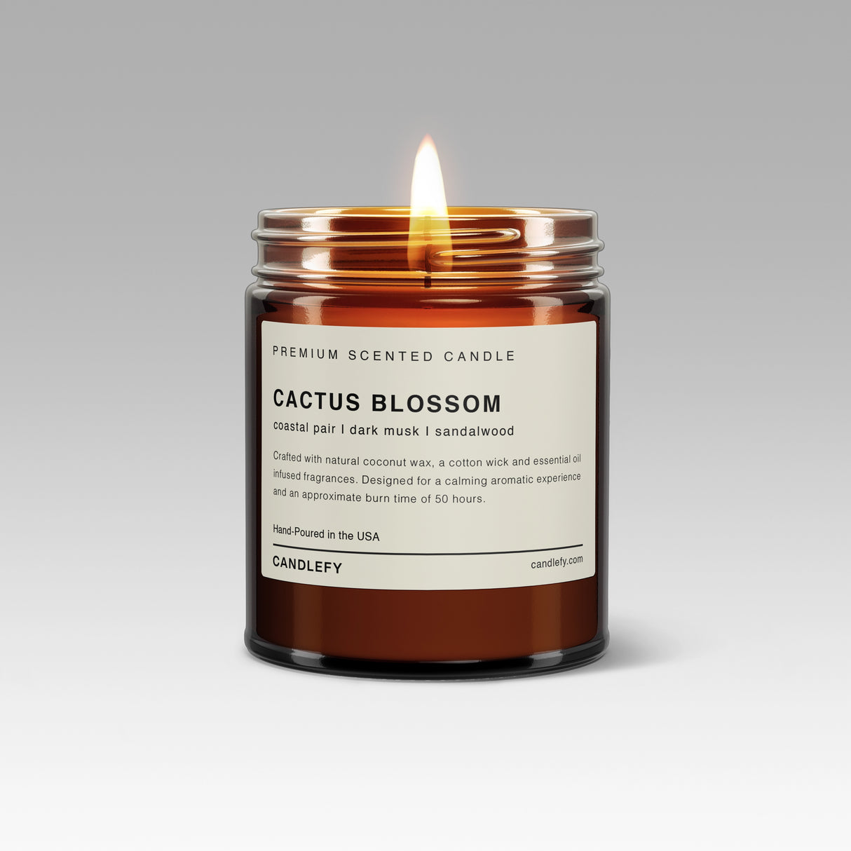 Cactus Blossom Scented Candle: Hand-Poured in the USA with Natural Coconut Wax