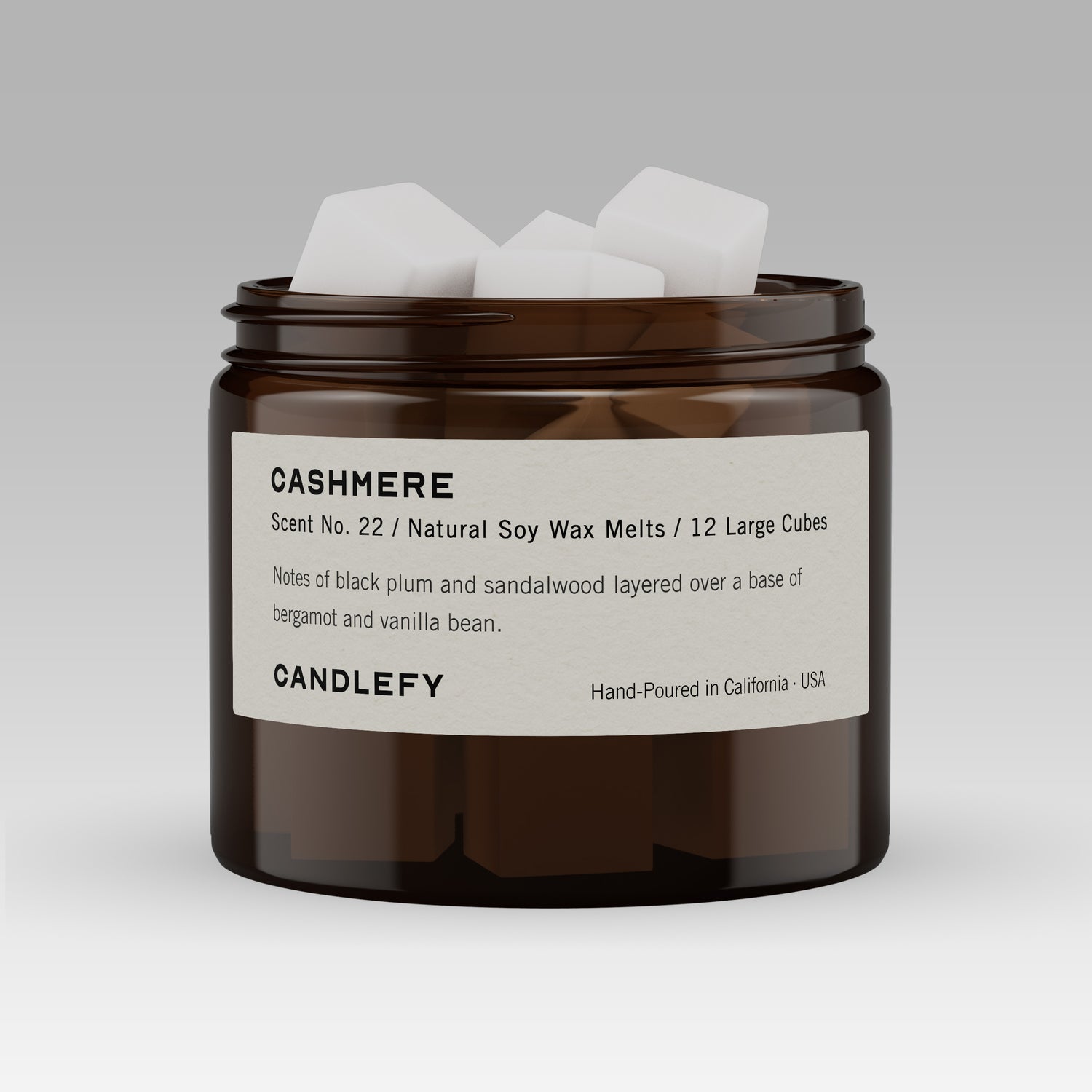 Cashmere Wax Melts · Hand-Poured Soy Wax · 12 Strongly Scented Cubes