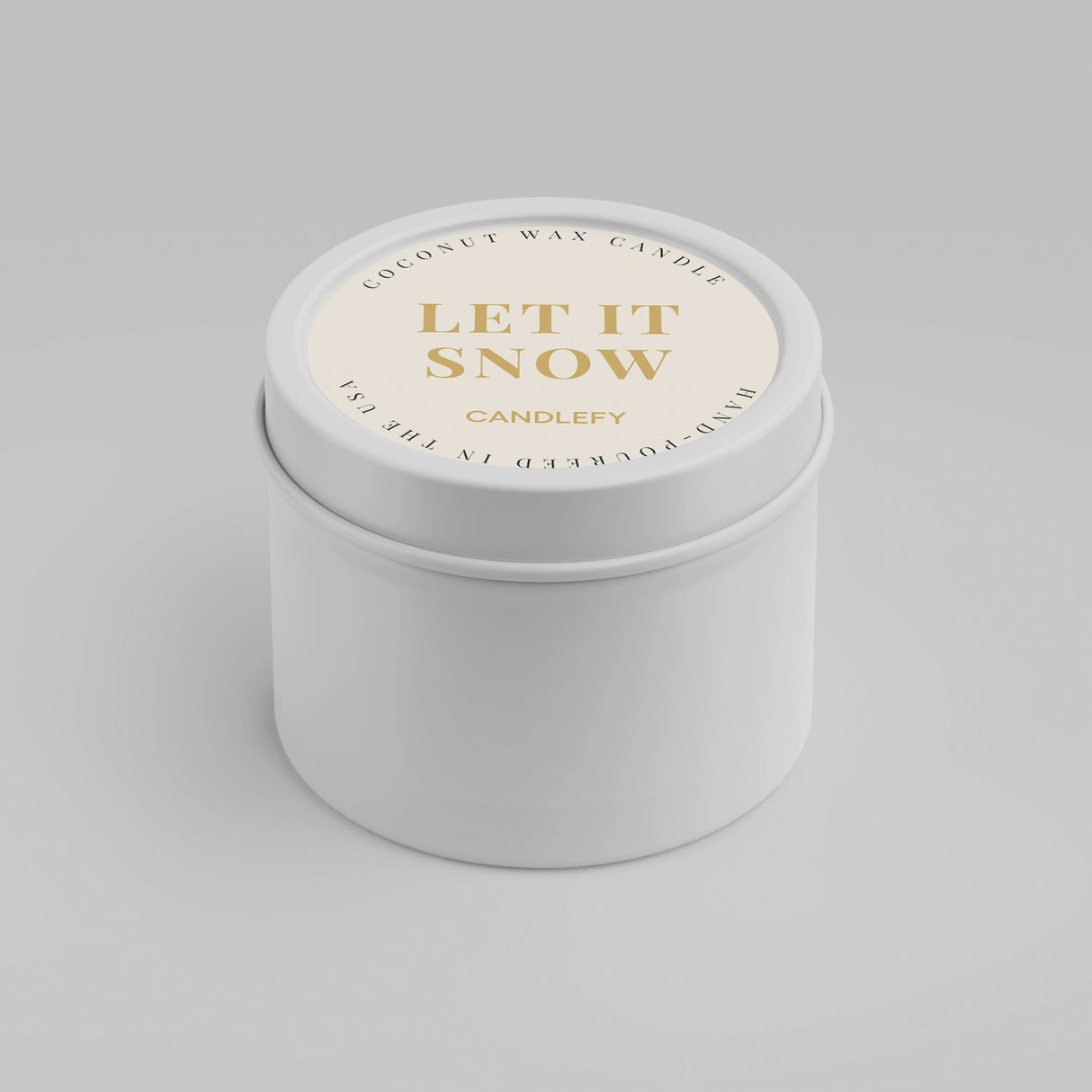 Let It Snow Stocking Stuffer | Juniper, Red Currant, Sage |  4oz Travel Tin Candle