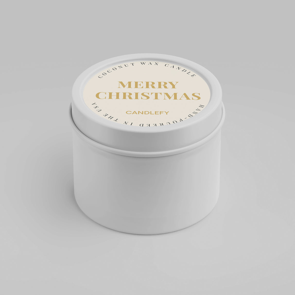Merry Christmas Stocking Stuffer | Fresh Pine, Orange Peel, Cinnamon |  4oz Travel Tin Candle