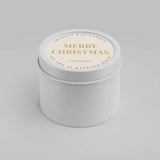 Merry Christmas Stocking Stuffer | Fresh Pine, Orange Peel, Cinnamon |  4oz Travel Tin Candle