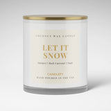 Let It Snow Scented Christmas Candle | Juniper, Red Currant, Sage |  10oz Glass Candle