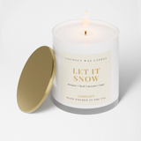 Let It Snow Scented Christmas Candle | Juniper, Red Currant, Sage |  10oz Glass Candle