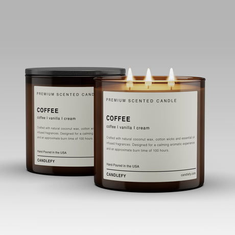 Coffee Scented Candle: Hand-Poured in the USA with Natural Coconut Wax