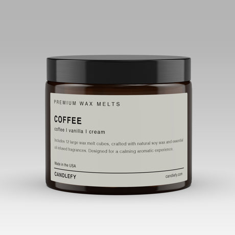 Coffee Soy Wax Melts | 12 Cube Set | Strong 15% Fragrance Load | Flameless Home Scent