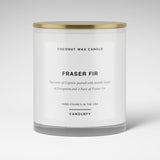 Fraser Fir Candle · White Tumbler · Coconut Wax · 10oz