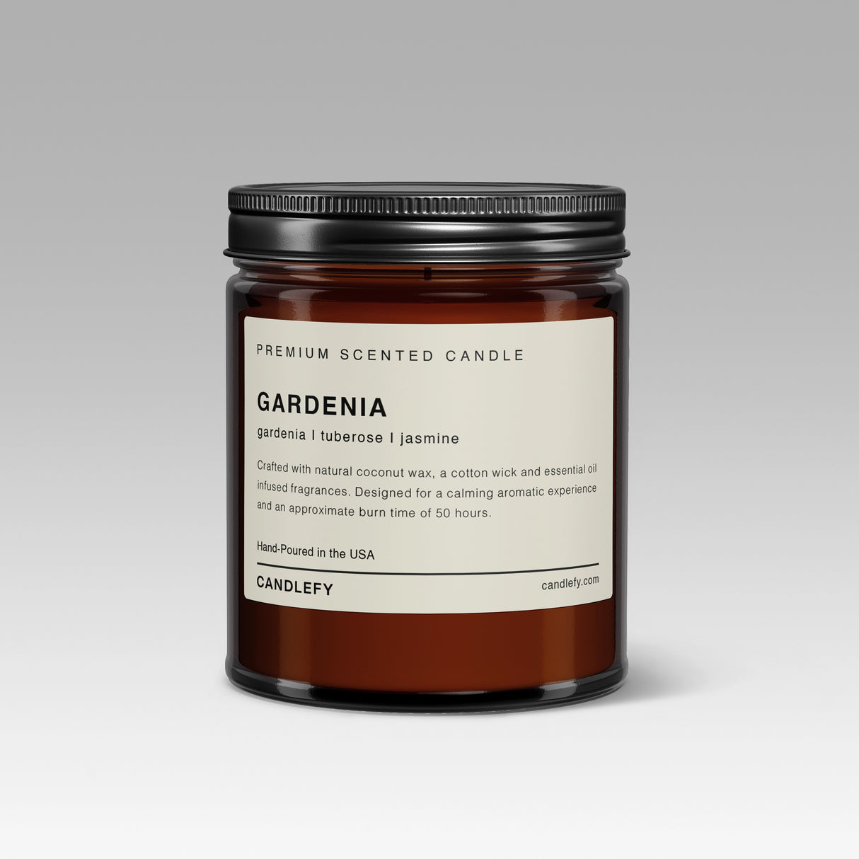 Gardenia Scented Candle: Hand-Poured in the USA with Natural Coconut Wax