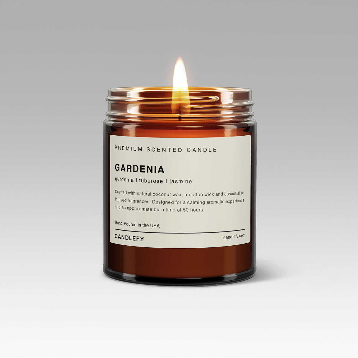 Gardenia Scented Candle: Hand-Poured in the USA with Natural Coconut Wax