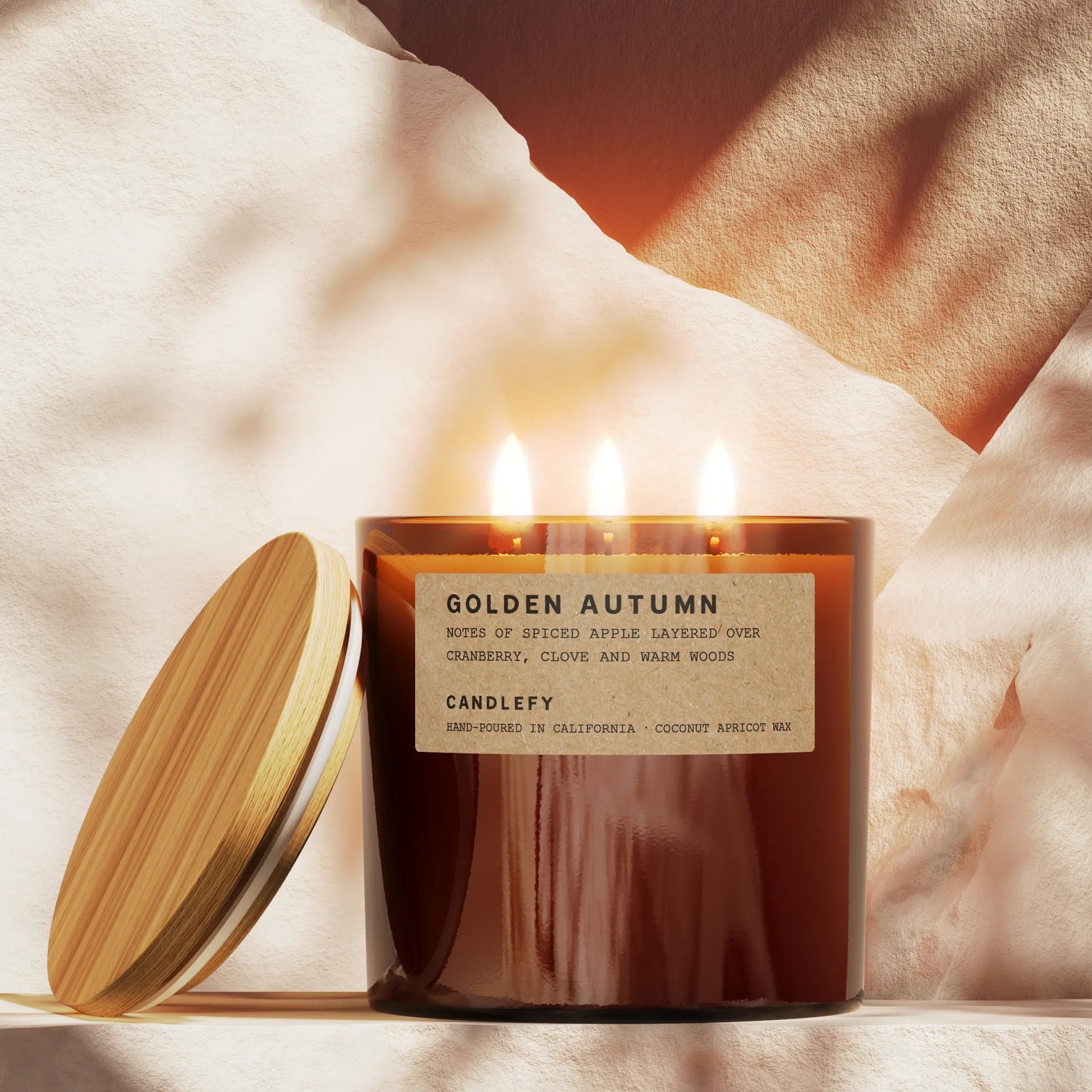Golden Autumn Scented Candle · 3-Wick Candle