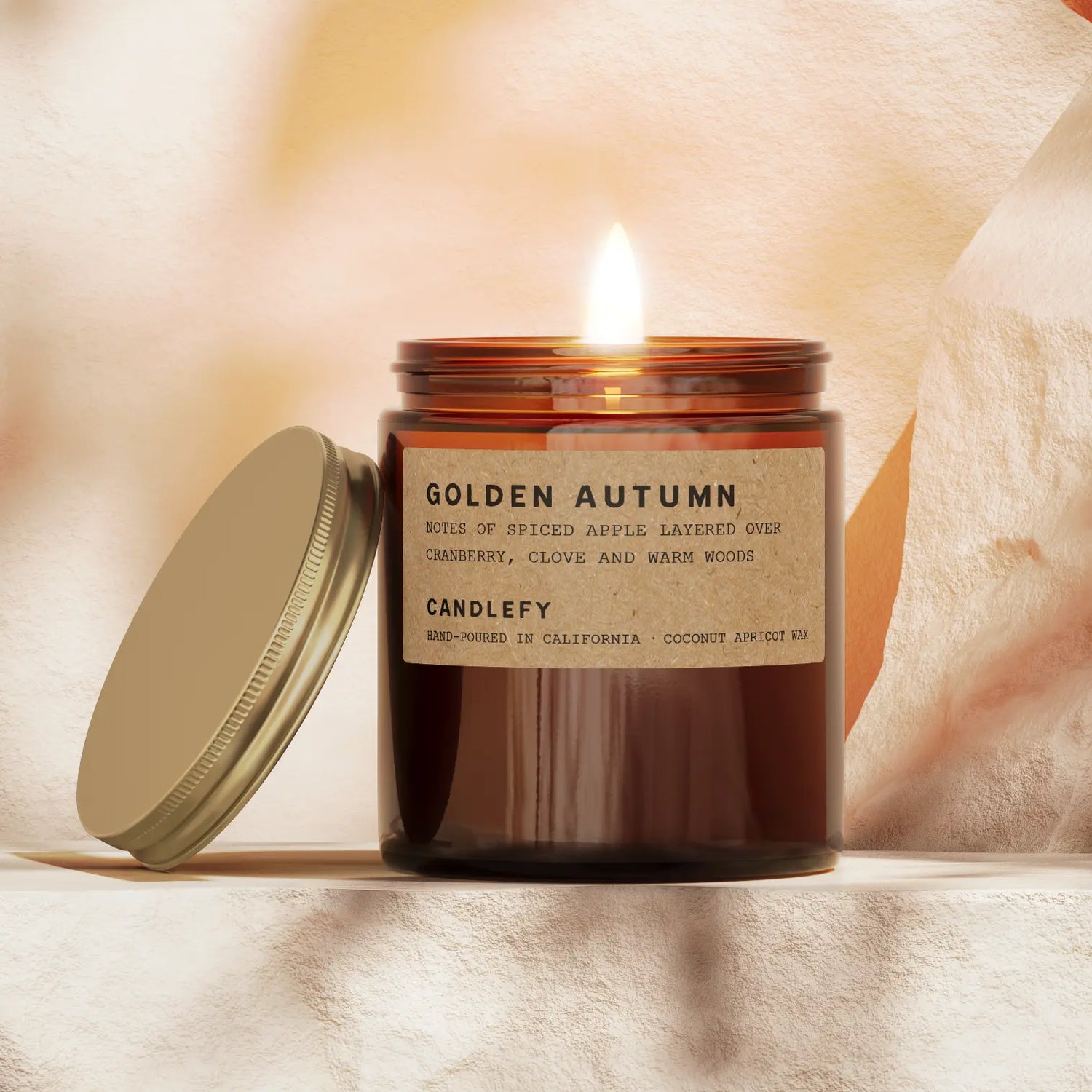 Golden Autumn Scented Candle: Fall Candle Collection