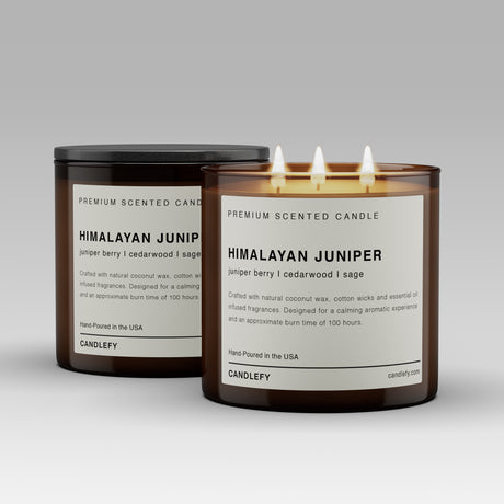 Himalayan Juniper Scented Candle: Hand-Poured in the USA with Natural Coconut Wax