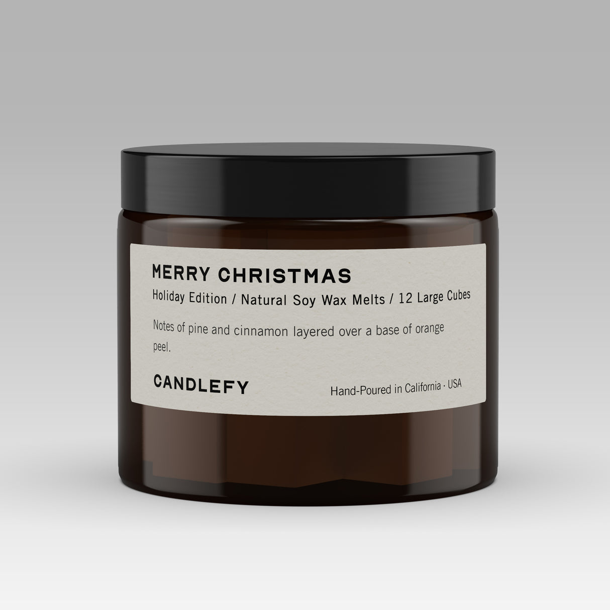 Merry Christmas Wax Melts · Hand-Poured Soy Wax · 12 Strongly Scented Cubes