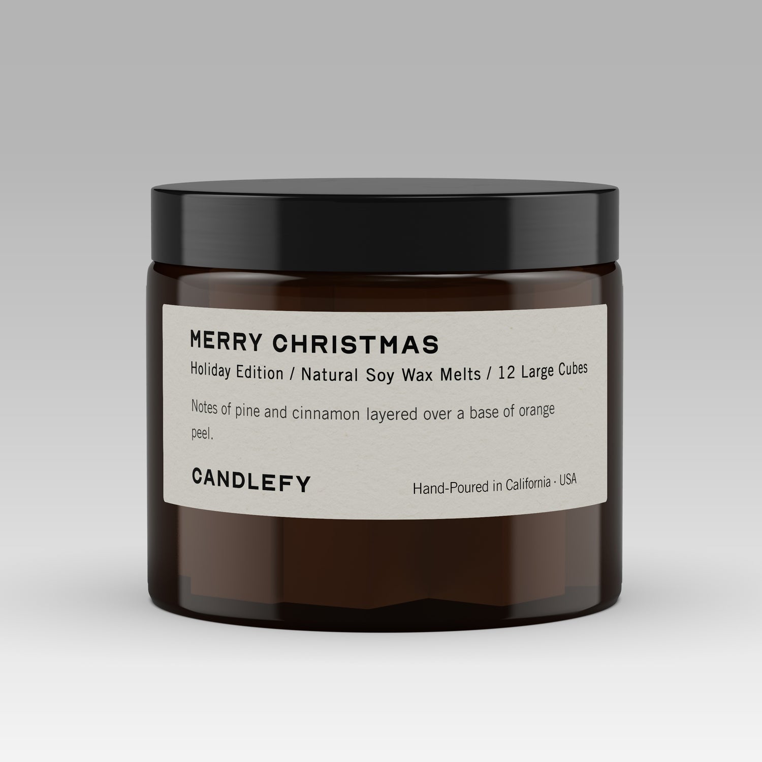 Merry Christmas Wax Melts · Hand-Poured Soy Wax · 12 Strongly Scented Cubes