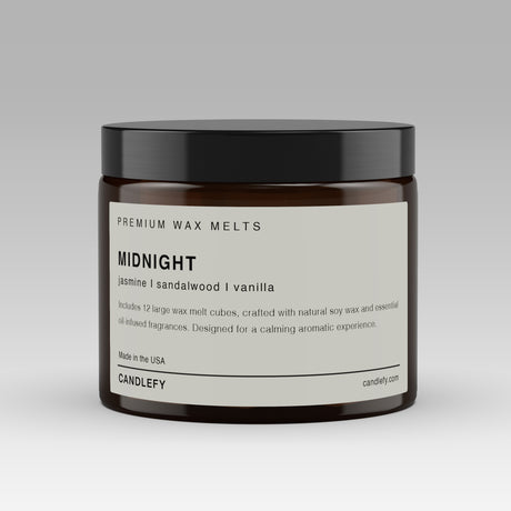 Midnight Soy Wax Melts | 12 Cube Set | Strong 15% Fragrance Load | Flameless Home Scent