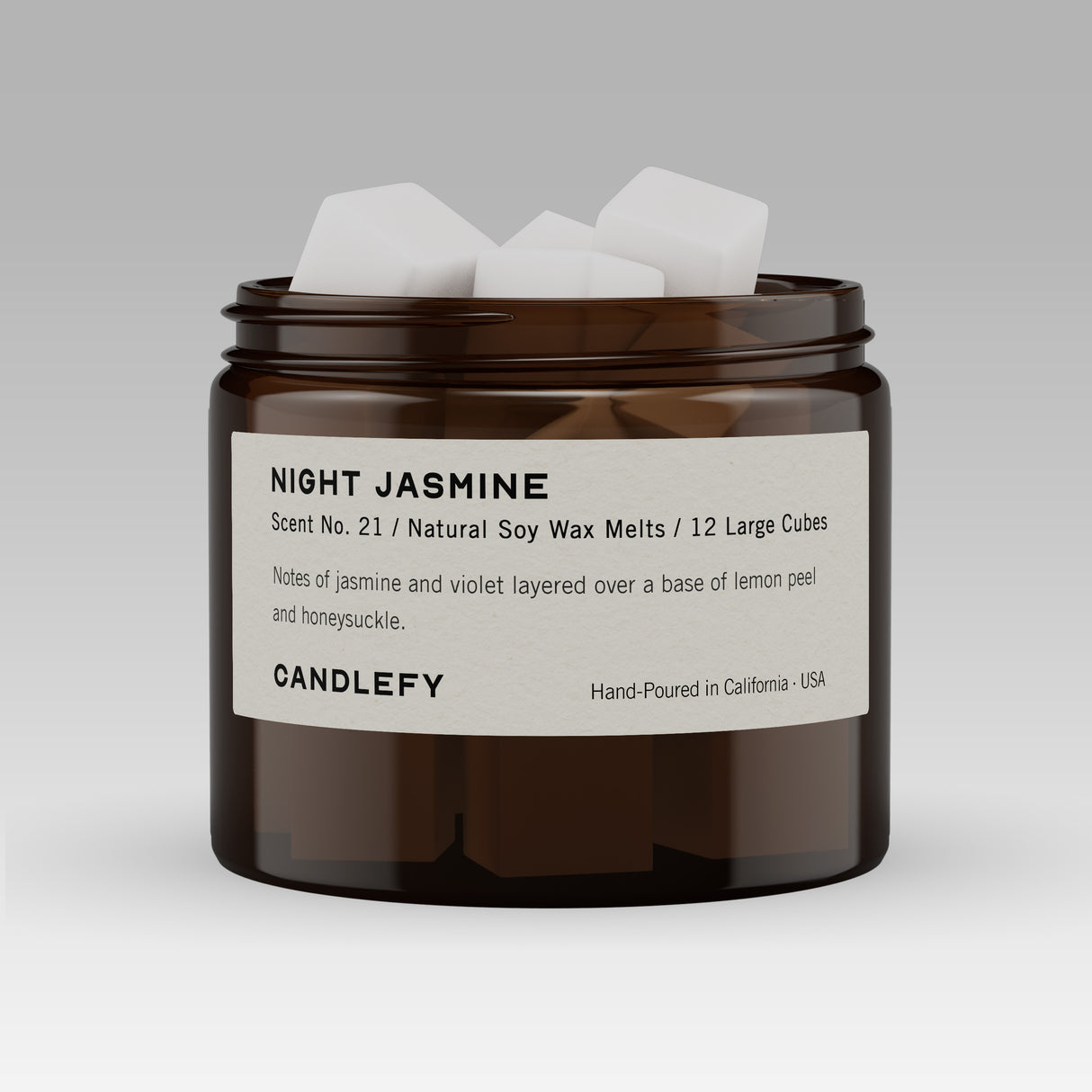 Night Jasmine Wax Melts · Hand-Poured Soy Wax · 12 Strongly Scented Cubes