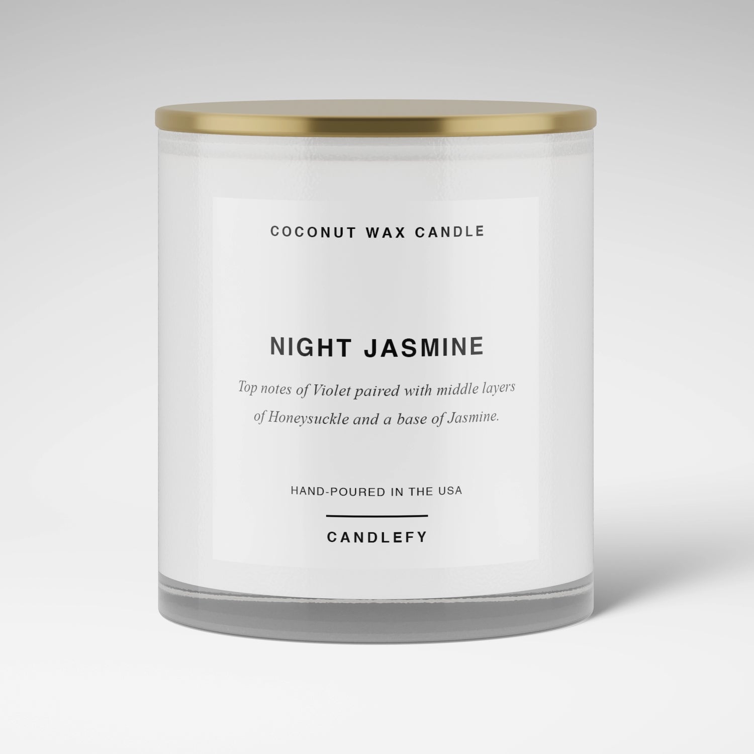 Night Jasmine Candle · White Tumbler · Coconut Wax · 10oz