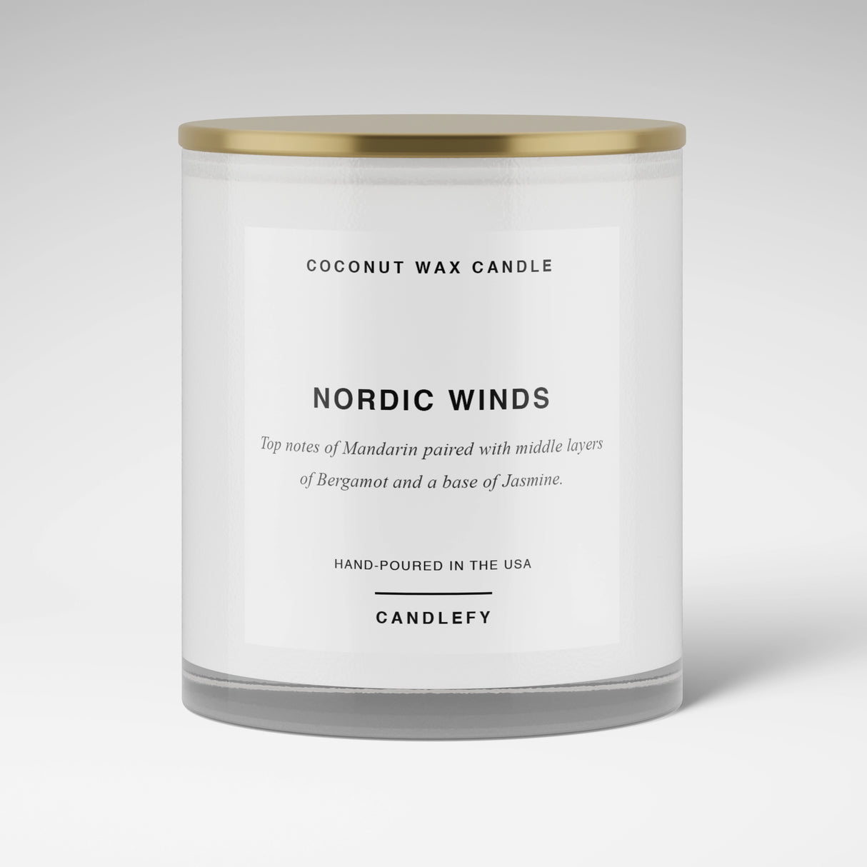 Nordic Winds Candle · White Tumbler · Coconut Wax · 10oz