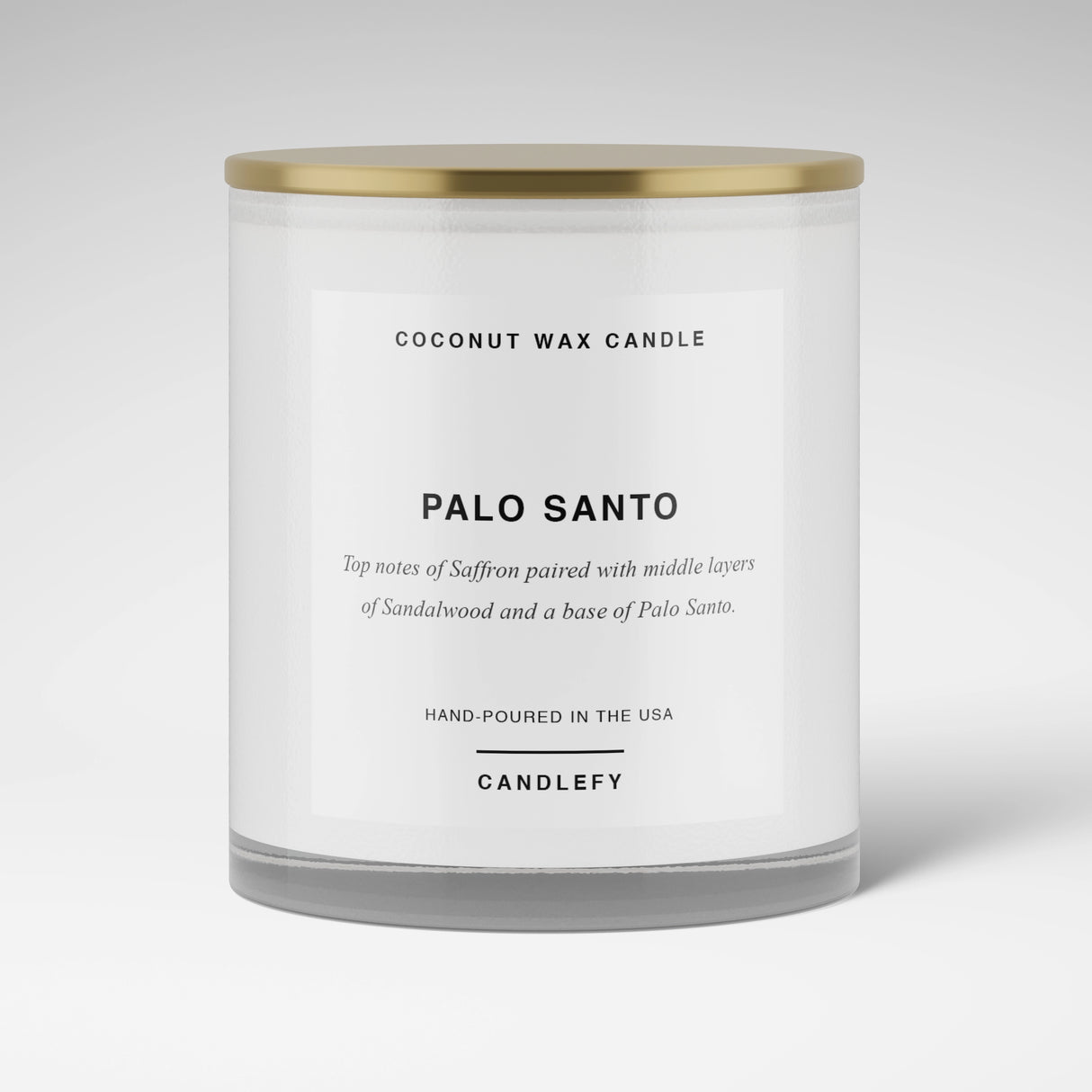 Palo Santo Candle · White Tumbler · Coconut Wax · 10oz