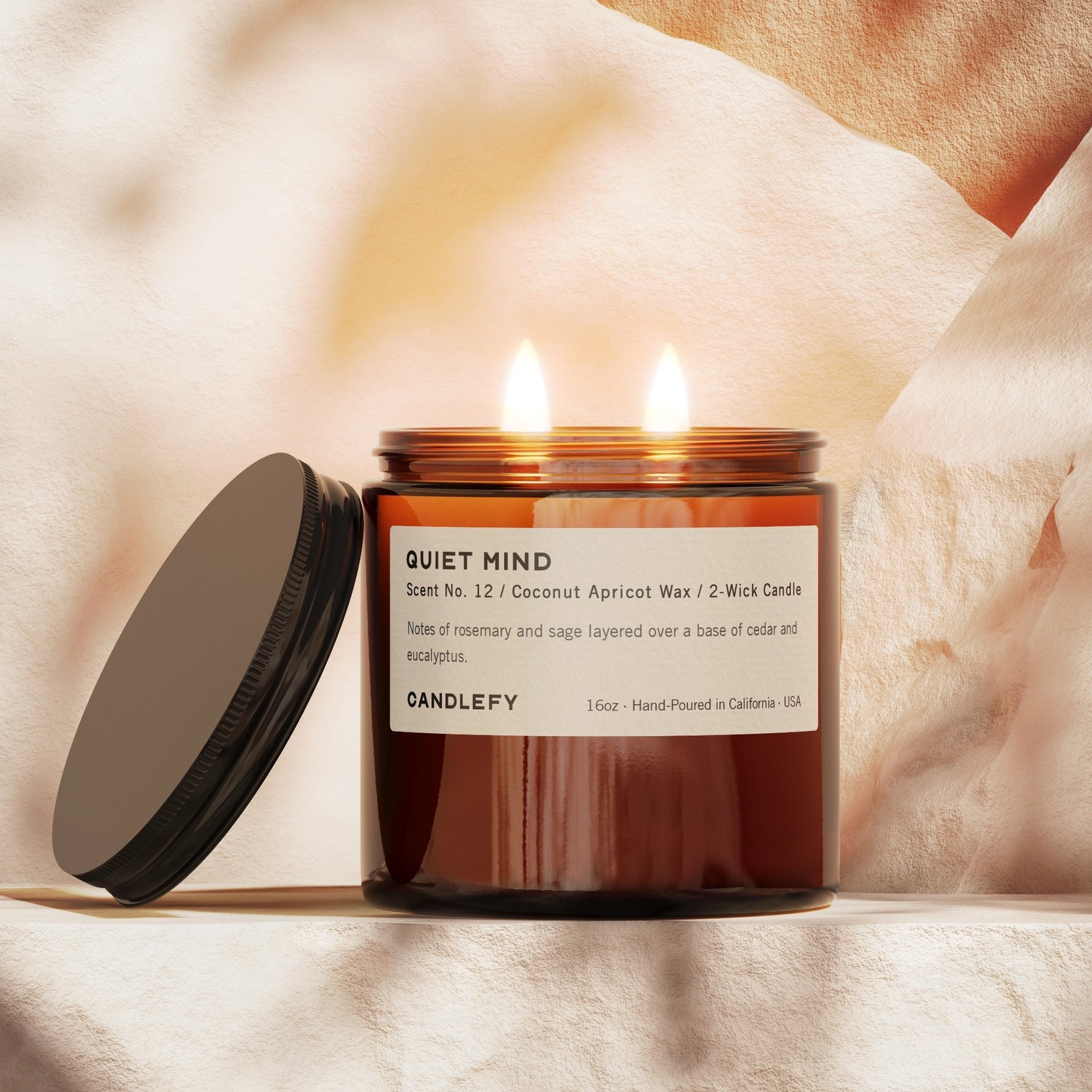 Quiet Mind Candle · Hand-Poured Coconut Wax · Made in USA